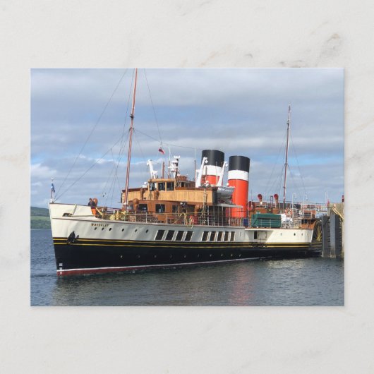 The Waverley Paddle Steamer, Rothesay, Schottland Postkarte (Vorderseite)