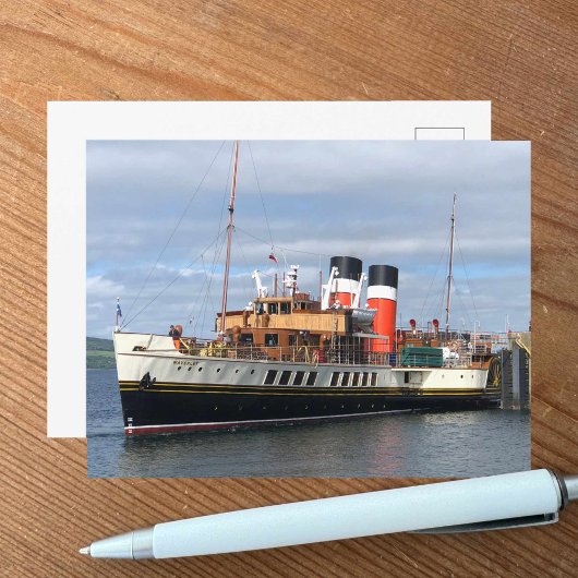 The Waverley Paddle Steamer, Rothesay, Schottland Postkarte