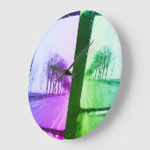 The Way Home from Work Große Wanduhr (Winkel)