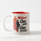 The Way of Karate - Brushstroke Power Zweifarbige Tasse (Links)