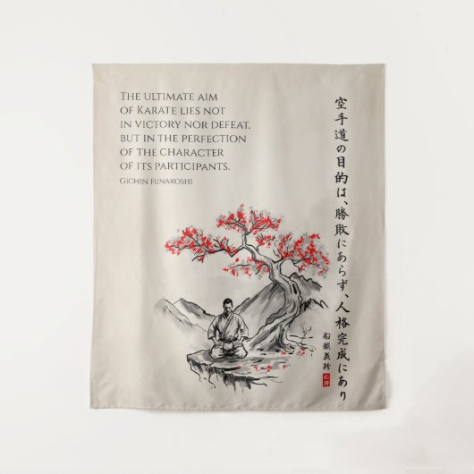 The Way of Karate - Wisdom of Gichin Funakoshi Wandteppich (Vorderseite)