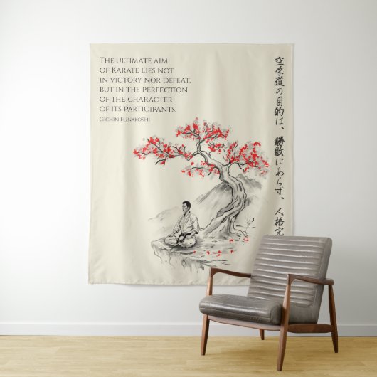 The Way of Karate - Wisdom of Gichin Funakoshi Wandteppich (Beispiel)