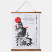 The Way of Karate - Wisdom of Gichin Funakoshi Wandteppich Mit Holzrahmen (Vorderseite)