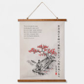 The Way of Karate - Wisdom of Gichin Funakoshi Wandteppich Mit Holzrahmen (Vorderseite)