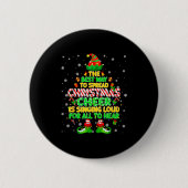 The Way To Spread Christmas Elf Xmas Boys Mens Kid Button (Vorderseite)