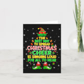 The Way To Spread Christmas Elf Xmas Boys Mens Kid Karte (Vorderseite)