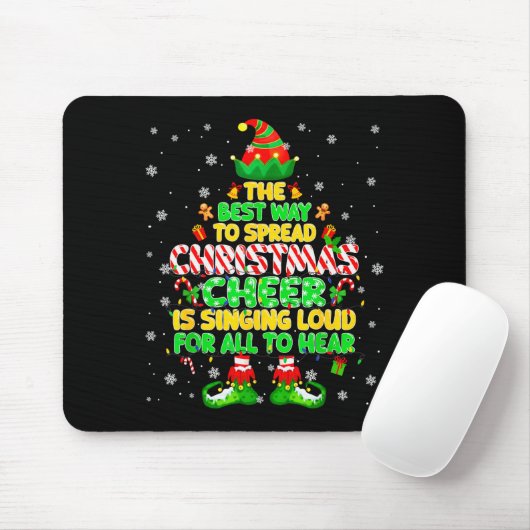 The Way To Spread Christmas Elf Xmas Boys Mens Kid Mousepad (Mit Mouse)