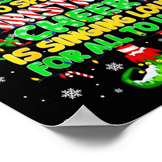 The Way To Spread Christmas Elf Xmas Boys Mens Kid Poster (Ecke)