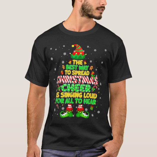 The Way To Spread Christmas Elf Xmas Boys Mens Kid T-Shirt (Vorderseite)