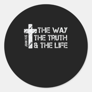 The Way, Truth, Life - John 14 6 Bible Verse Chris Runder Aufkleber