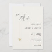 The wedding anniversary Invitation - Black - Gold Einladung (Vorderseite)