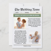 The Wedding News Vintage-Zeitung Hochzeit 