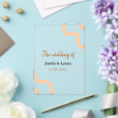 The wedding of add bride groom name date peach acryleinladungen (In Situ (Hochzeit))