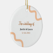 The wedding of add bride groom name date peach keramik ornament (Rechts)