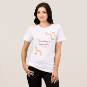 The wedding of add bride groom name date peach Tri-Blend shirt (Vorderseite voll)