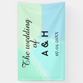 The wedding of add couple name initial letter date banner (Vertikal)