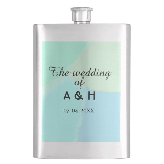 The wedding of add couple name initial letter date flachmann (Vorderseite)