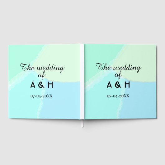 The wedding of add couple name initial letter date gästebuch (Voll)