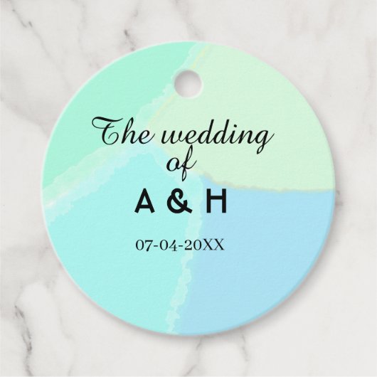 The wedding of add couple name initial letter date geschenkanhänger (Vorderseite)