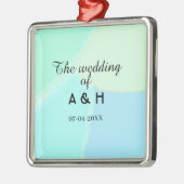 The wedding of add couple name initial letter date ornament aus metall (Links)
