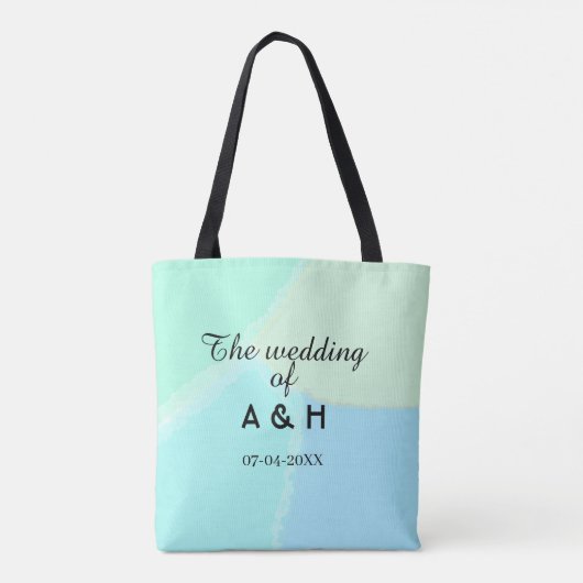 The wedding of add couple name initial letter date tasche (Rückseite)