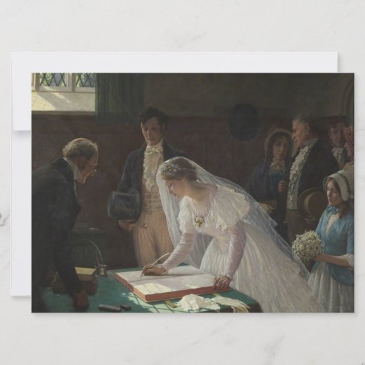 The Wedding Register (von Edmund Blair Leighton) Karte (Vorderseite)