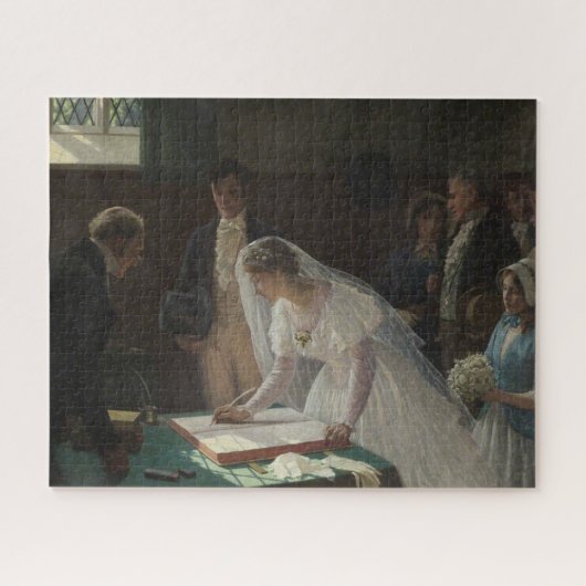 The Wedding Register (von Edmund Blair Leighton) Puzzle (Horizontal)