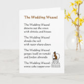 The Wedding Weasel - ein lustiges Hochzeitsgedicht Karte (Gelbe Blume)