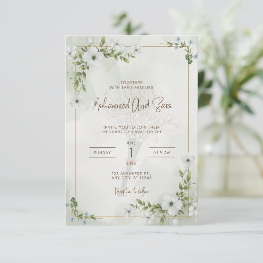 The weeding Invitation (Stehend Vorderseite)