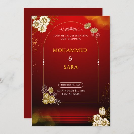 The Weidiing Invitation Einladung (Vorne/Hinten)