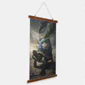 The Weight We Gave the World Wandteppich Mit Holzrahmen (Gewinkelt)