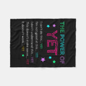 The Wer Of Yet Back To School Insrational Teacher  Fleecedecke (Vorderseite (Horizontal))