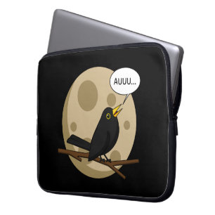 The Werebird - Blackbird Howling at the Moon Comic Laptopschutzhülle