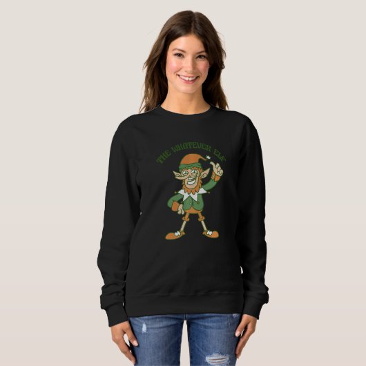 The Whatever Elf Cute Ugly Christmas Sweater Sweatshirt (Vorne ganz)