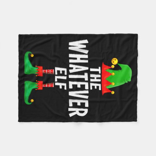 The Whatever Elf Matching Family Christmas Fleecedecke (Vorderseite (Horizontal))