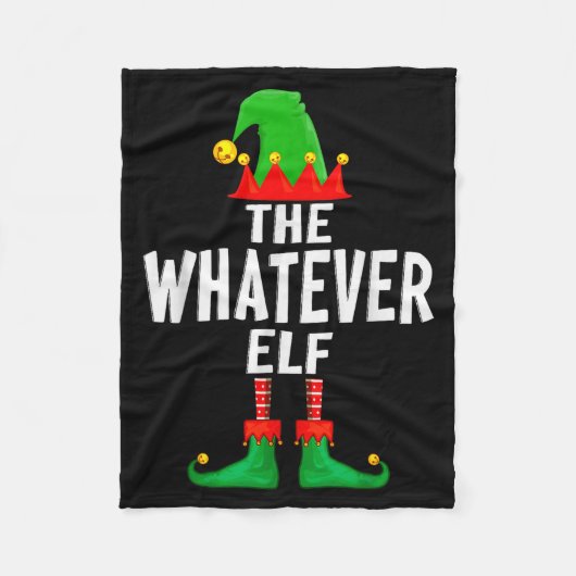 The Whatever Elf Matching Family Christmas Fleecedecke (Vorderseite)