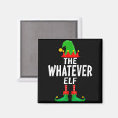 The Whatever Elf Matching Family Christmas Magnet (Vorderseite/Rückseite)
