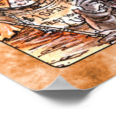 The Wheel of Fortune Tarot Card Poster (Ecke)