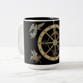 The Wheel of Fortune Tarot Zweifarbige Tasse (Vorderseite Links)