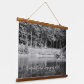 The Whimsical Old Swimming Hole and Fishing Dock Wandteppich Mit Holzrahmen (Gewinkelt)