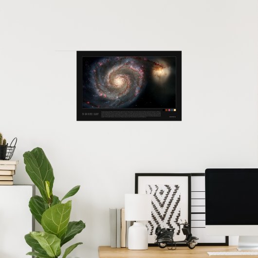 The Whirlpool Galaxy (51a, M51a, NGC 5194) Poster (Heimbüro)