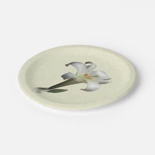 The White Lily - Pappteller (Schrägansicht)