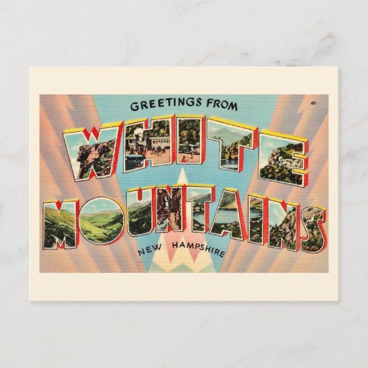 The White Mountains of NH Postcard Postkarte (Vorderseite)