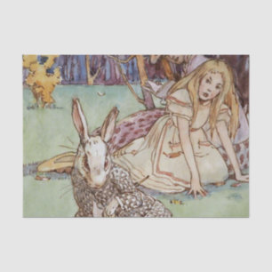 "The White Rabbit" von Alice B Woodward Seidenpapier