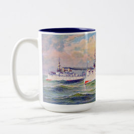 "The white squadron" United Staaten Navy, 1893 Zweifarbige Tasse