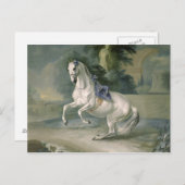 The White Stallion 'Leal' en levade, 1721 Postkarte (Vorne/Hinten)