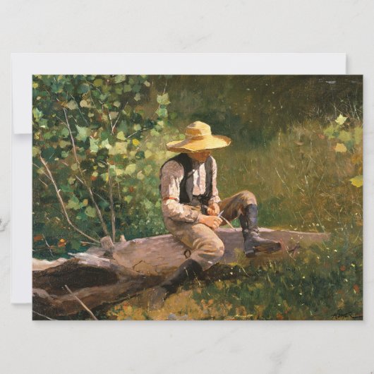 The Whittling Boy (von Winslow Homer) Karte (Vorderseite)