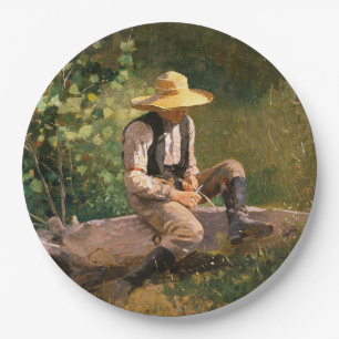 The Whittling Boy (von Winslow Homer) Pappteller