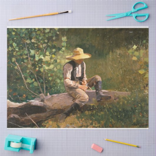 The Whittling Boy (von Winslow Homer) Seidenpapier (Basteln)