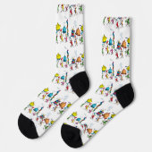 The Whos Carrying the Christmas Feast Socken (Linkes Detail)
